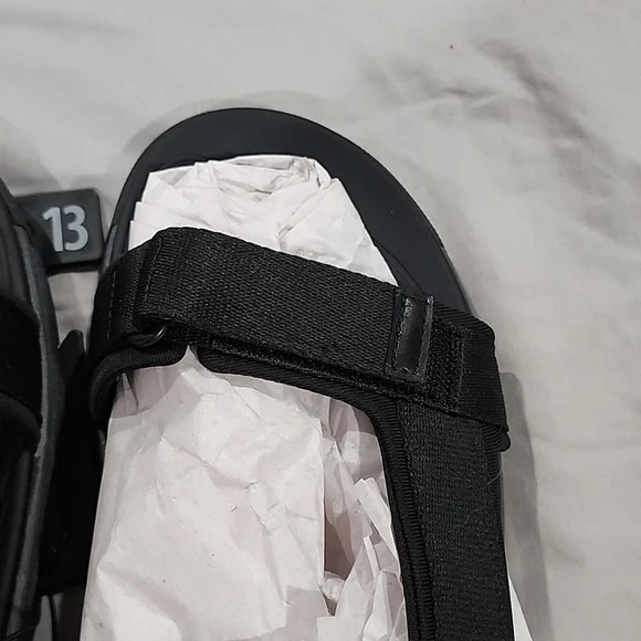 NWT men sandals size 13 black - Picture 6 of 9
